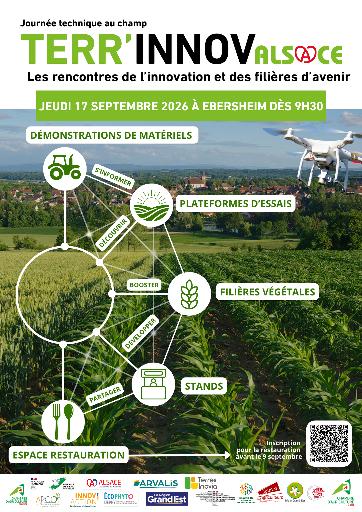 Affiche Finale Terr'Innov Alsace journée technique au champ